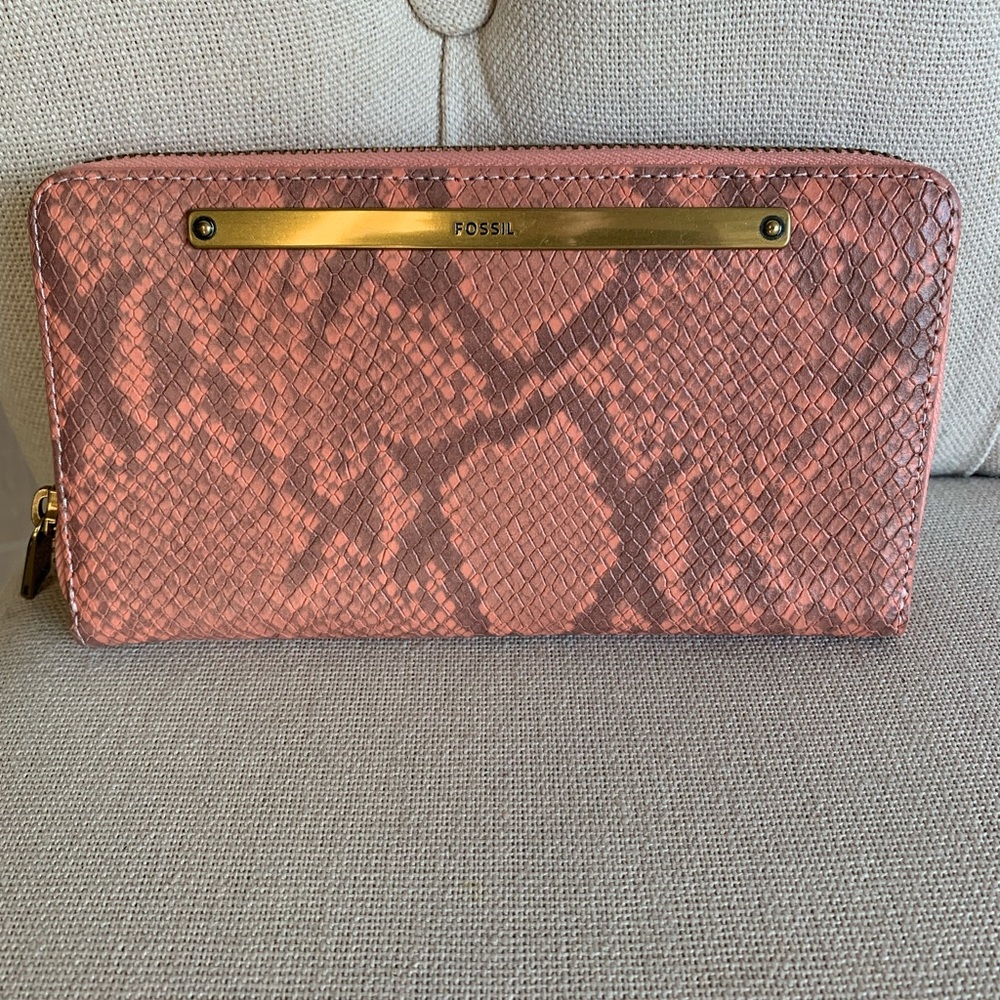 Fossil Coral Snake Print Wallet